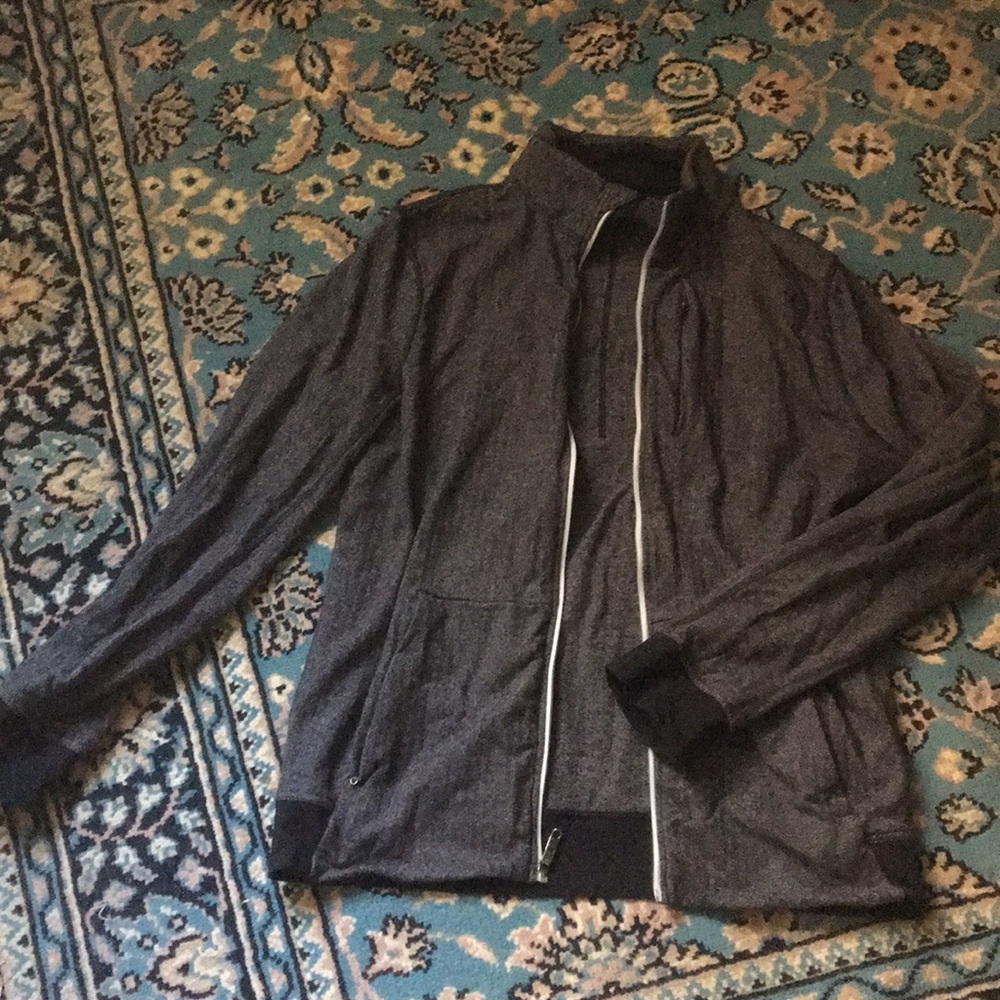 Lululemon full zip hoodless jacket, gray, XL